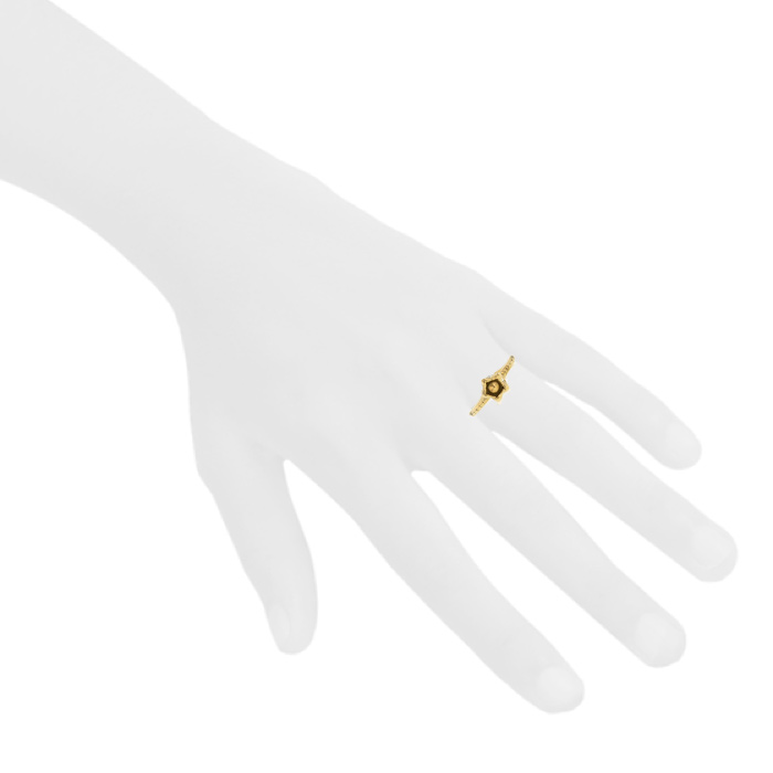 Dior Muguet ring in yellow gold and cultured pearl - Detail D1
