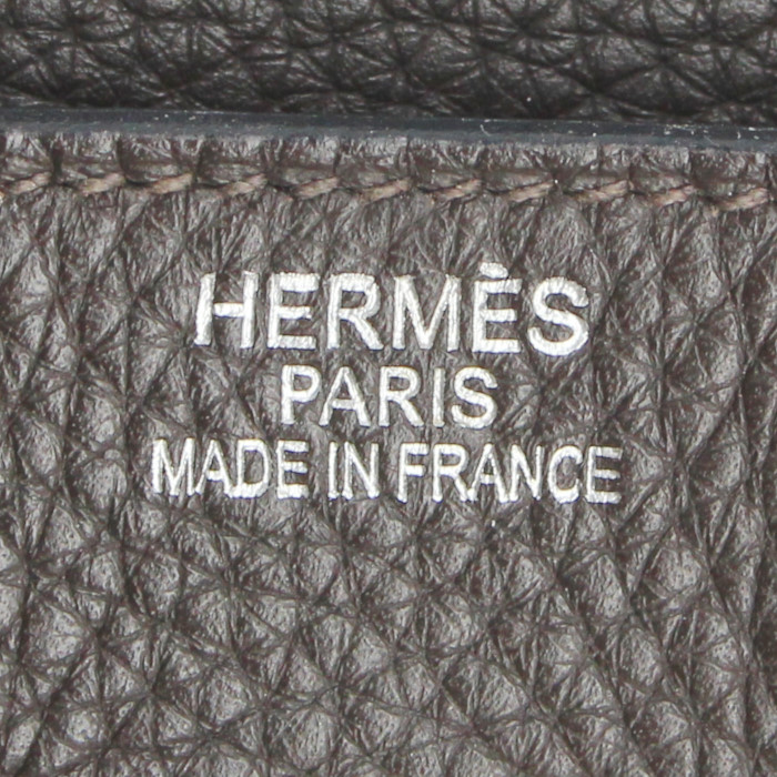 Bolso de mano Hermes Birkin 35 cm en cuero togo marrón - Detail D3