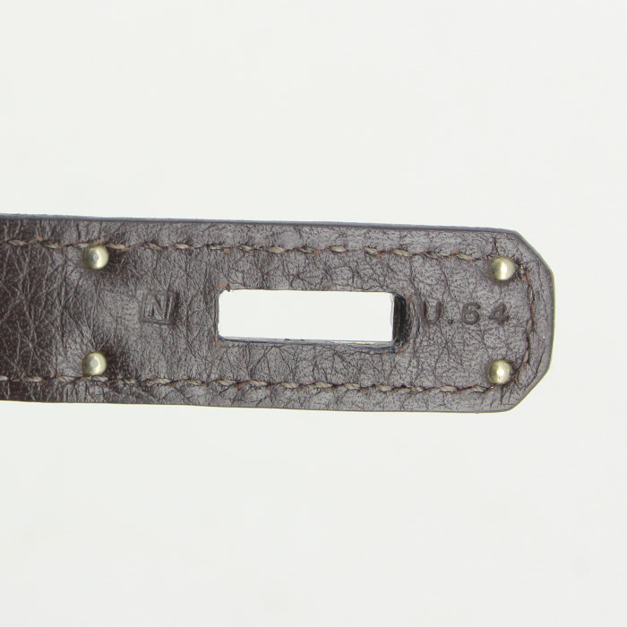 Hermes Birkin 35 cm handbag in brown togo leather - Detail D4