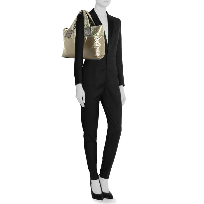 Borsa Coco Cocoon in tela verde - Detail D1