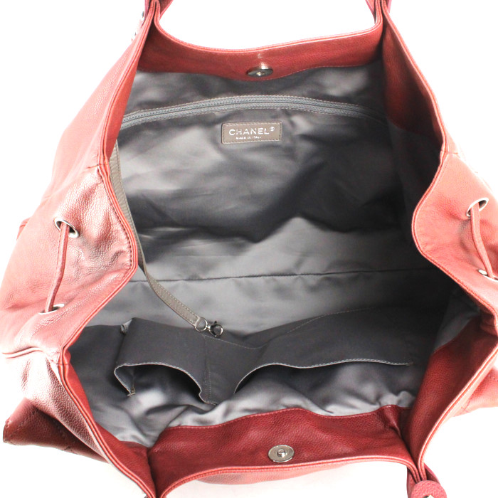 Borsa Pocket in the city in pelle martellata rossa - Detail D2