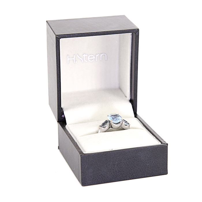 Bague H. Stern Orion en or blanc et topazes bleues - Detail D3