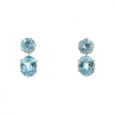 Paire de boucles d'oreilles H. Stern Orion en or blanc et topaze