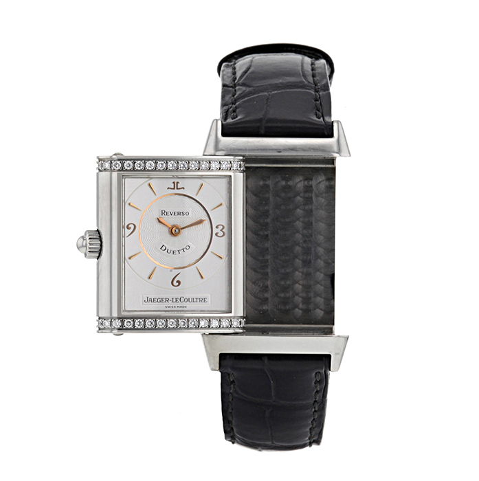 Jaeger Lecoultre Reverso-Duetto watch in stainless steel - Detail D2