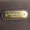Bolso de mano Ralph Lauren en piel de potro marrón y negra - Detail D3 thumbnail