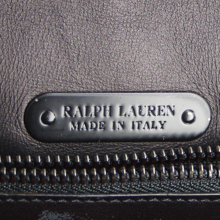 Sac à main Ralph Lauren Ricky Chain moyen modèle en cuir noir - Detail D3