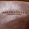 Bolso de mano Ralph Lauren modelo grande en piel de potro blanca, beige y marrón - Detail D3 thumbnail