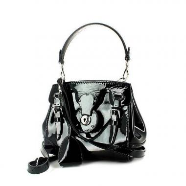 Ralph Lauren White/Black Canvas and Leather Ricky Tote Ralph Lauren