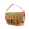 Ralph Lauren handbag in green canvas and brown leather - 00pp thumbnail