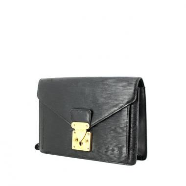 Pochette in pelle Epi nera