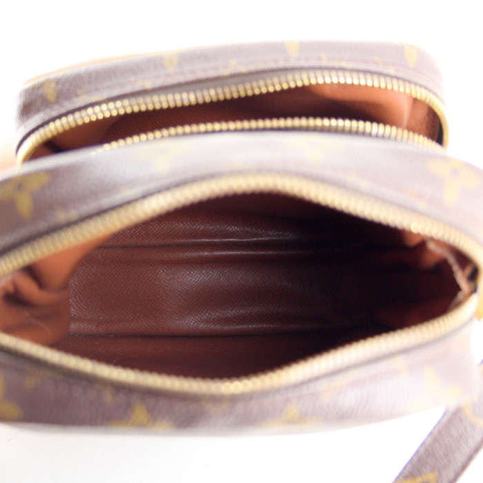 Borsa bisaccia Amazone in tela monogram e pelle naturale - Detail D2