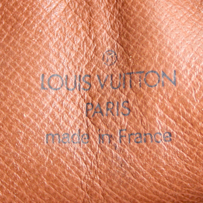 Bolso zurrón Louis Vuitton Amazone en lona Monogram y cuero natural - Detail D3