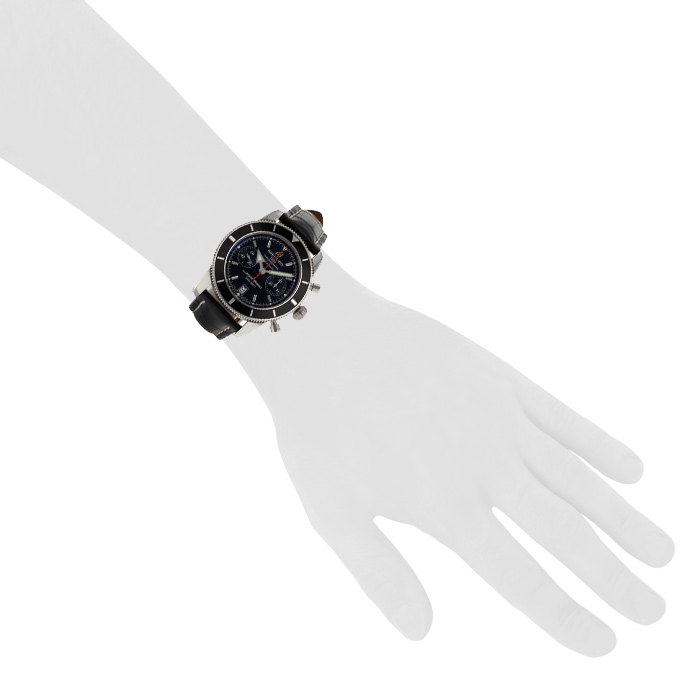 Breitling Superocean Héritage Chronographe watch in stainless steel Ref: A23370 Circa 2010 - Detail D1