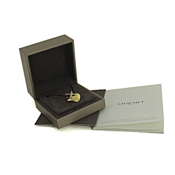 Colgante Chaumet Lien modelo grande en oro amarillo y diamantes - Detail D2