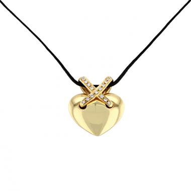 Colgante Chaumet Lien modelo grande en oro amarillo y diamantes