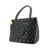 Chanel handbag in black quilted grained leather - 00pp thumbnail