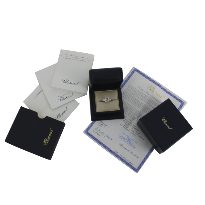 Sortija Chopard Happy Diamonds Icon en oro blanco y diamantes - Detail D2