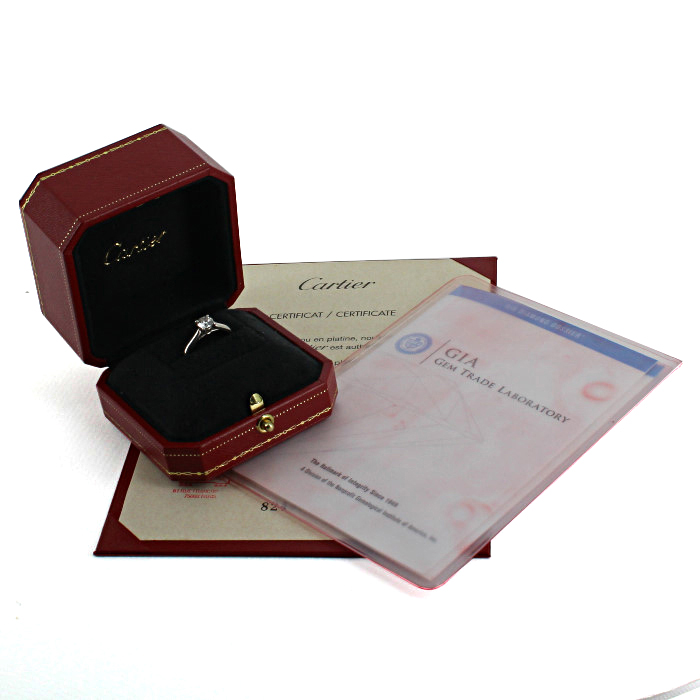 Cartier 1895 ring in platinium and in diamond - Detail D2