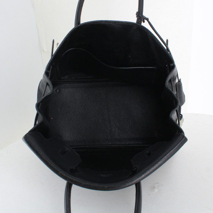 Borsa Birkin 30 cm in pelle togo nera - Detail D2