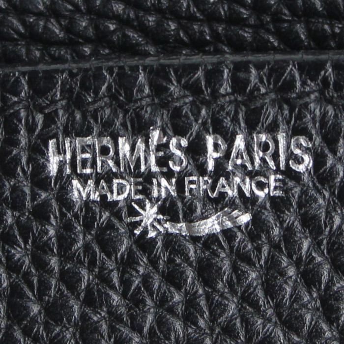 Bolso de mano Hermes Birkin 30 cm en cuero togo negro - Detail D3