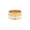 Boucheron Quatre large model ring in pink gold,  yellow gold and ceramic and in diamonds - 00pp thumbnail