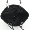 Gucci shopping bag in black monogram canvas and black leather - Detail D2 thumbnail