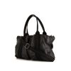 Hermes Caravane shopping bag in black leather - 00pp thumbnail