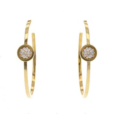 Par de criollas Fred Miss Fred Moon en oro amarillo y diamantes