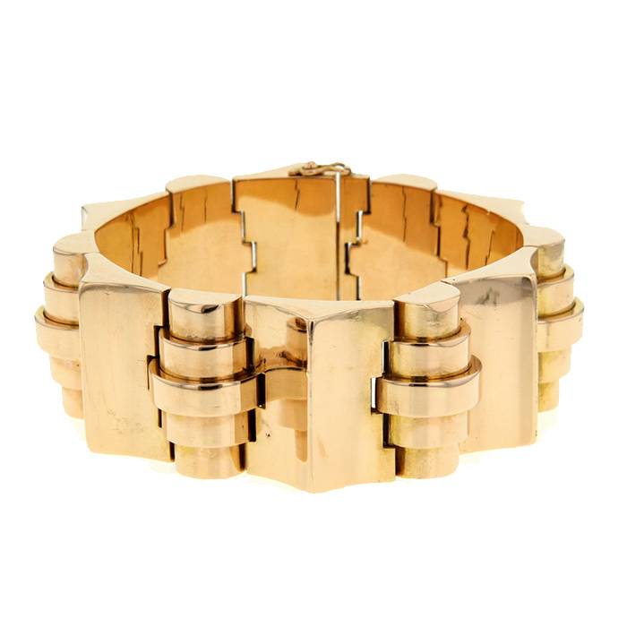 Bracciale Tank Vintage in oro rosa