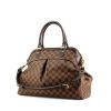 Bolso de mano Louis Vuitton en lona a cuadros revestida y cuero marrón - 00pp thumbnail