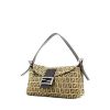 Fendi Baguette handbag in beige monogram canvas and brown leather - 00pp thumbnail