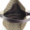 Fendi Baguette handbag in beige monogram canvas and brown leather - Detail D2 thumbnail