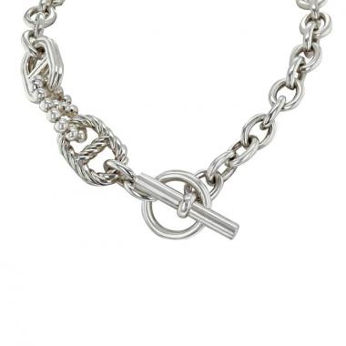 Collar Hermes Parade modelo grande en plata