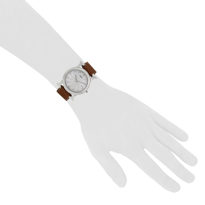 Reloj Hermes Heure H ronde de acero Circa  2000 - Detail D1