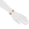 Hermes Clic Clac opening large model bracelet in gold plated and enamel - Detail D1 thumbnail