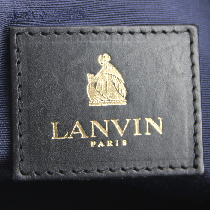 Sac bandoulière Lanvin Amalia en cuir matelassé noir - Detail D4