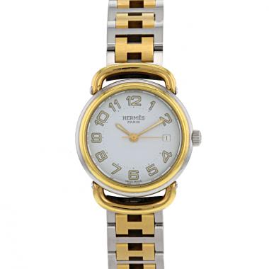 Reloj Hermes Pullman de oro y acero Ref :  Pullman Watch Circa  1990
