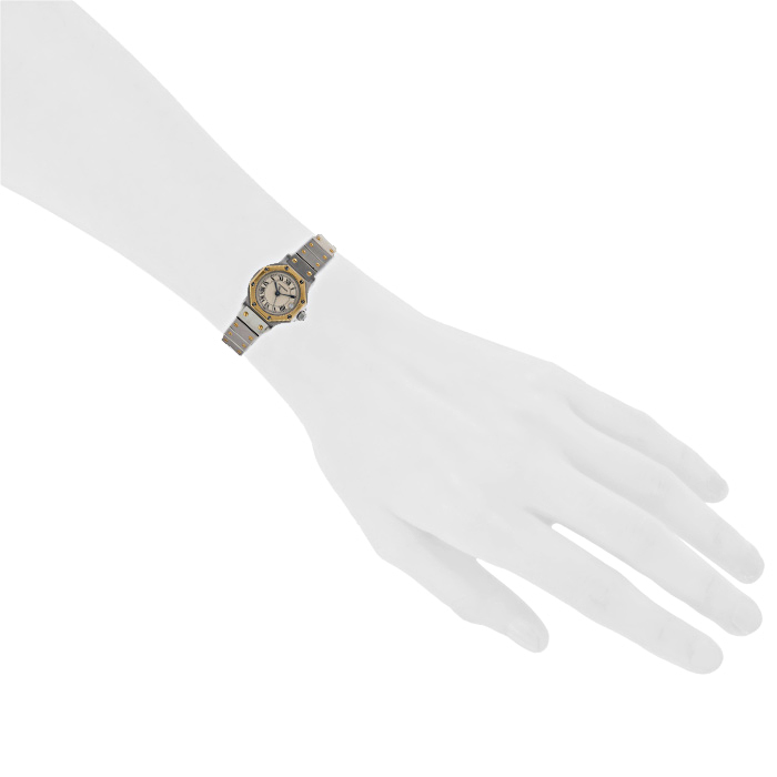 Cartier santos Reloj oro y acero Circa 1990 - Detail D1