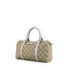 Gucci Speedy handbag in beige monogram canvas and mauve leather - 00pp thumbnail