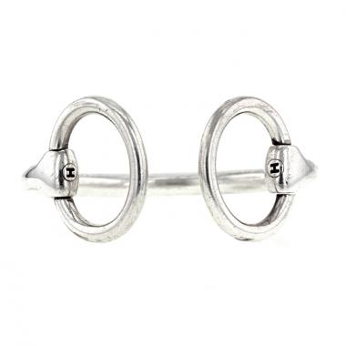 Brazalete que se puede abrir Hermes Nausica modelo grande en plata
