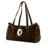 Prada Easy handbag in brown suede - 00pp thumbnail