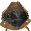 Prada Easy handbag in brown suede - Detail D2 thumbnail
