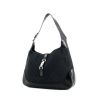 Gucci Jackie handbag in black leather and monogram canvas - 00pp thumbnail