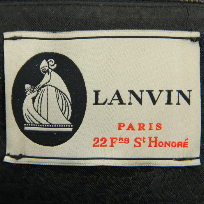 Sac à main Lanvin en toile mordorée et noire - Detail D3