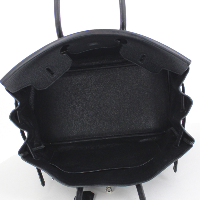 Borsa Birkin 35 cm in pelle togo nera - Detail D2