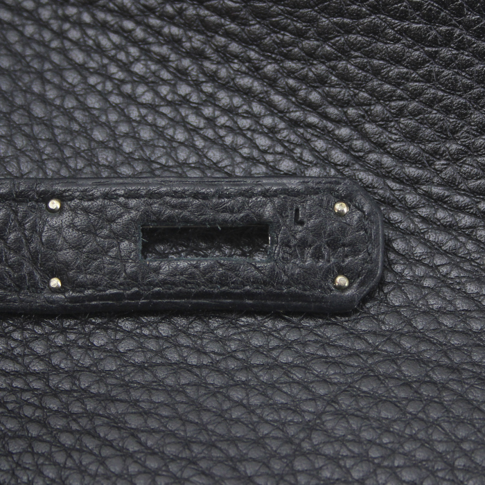 Hermes Birkin 35 cm handbag in black togo leather - Detail D4