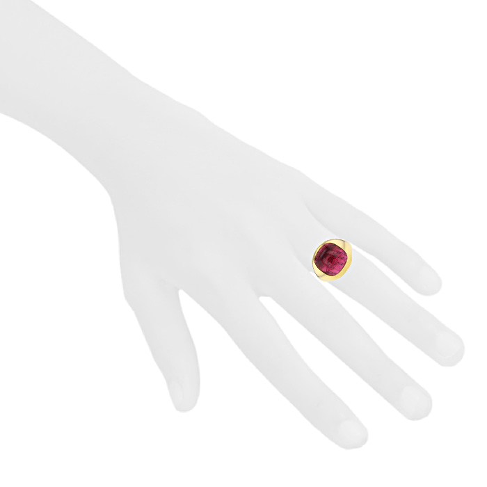 Pomellato boule ring in yellow gold and tourmaline - Detail D1