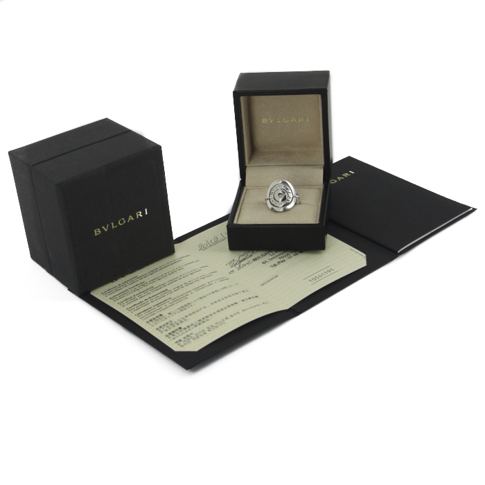 Sortija semiarticulada Bulgari Astrale modelo grande en oro blanco - Detail D2