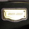 Bolso de mano Miu Miu Coffer en cuero color topo - Detail D4 thumbnail
