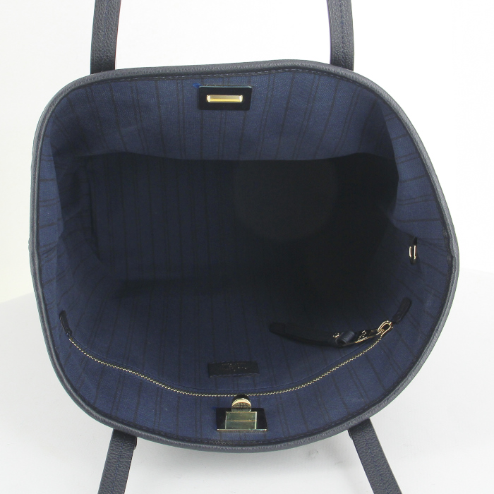 Sac cabas Louis Vuitton Citadines en cuir monogram bleu-nuit - Detail D2